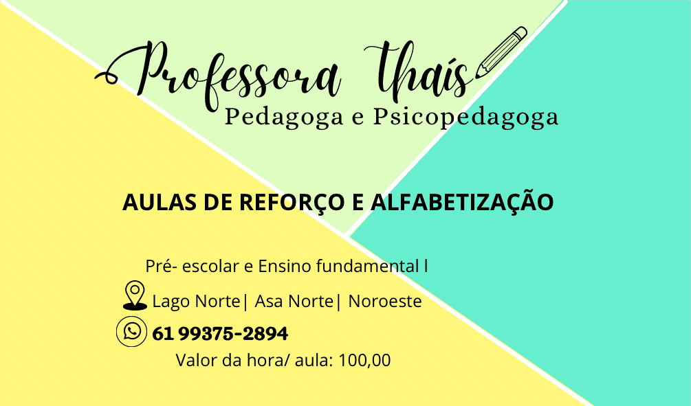 Aulas de reforço escolar e alfabetização