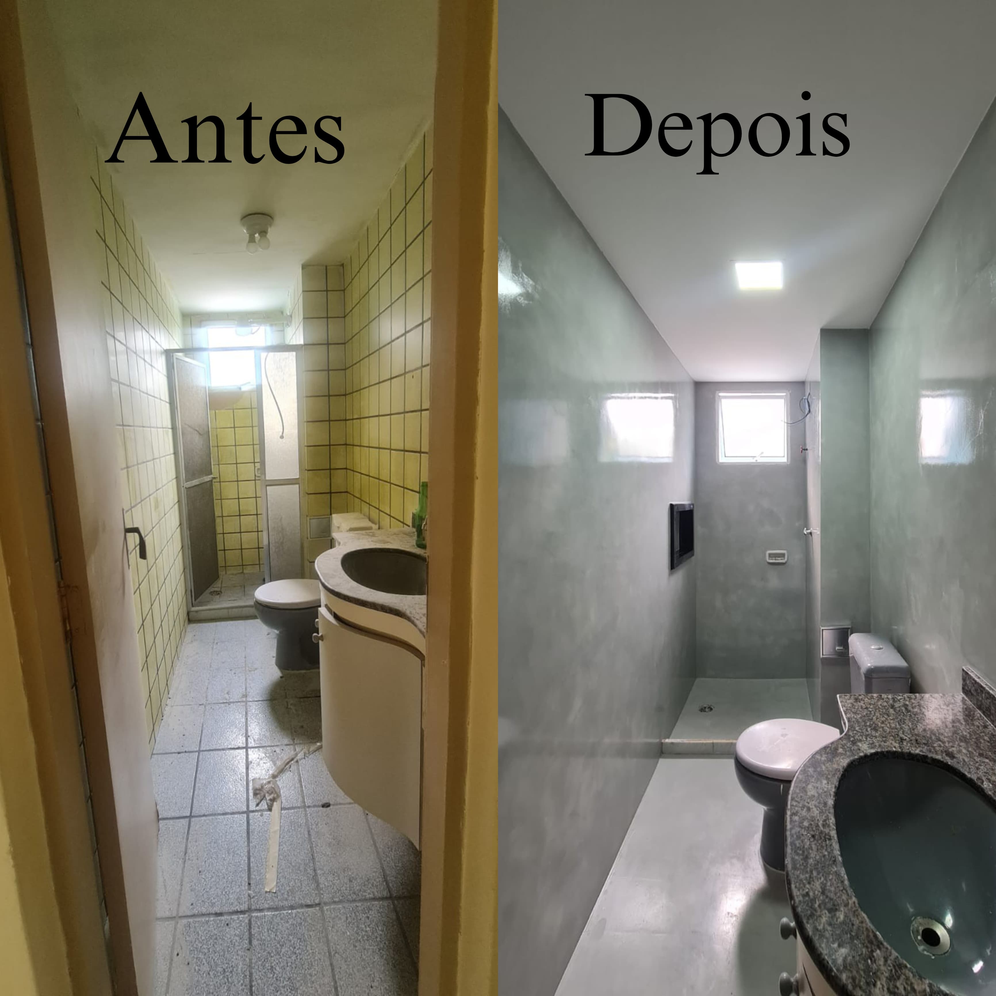 Reforma de banheiro/cimento queimado