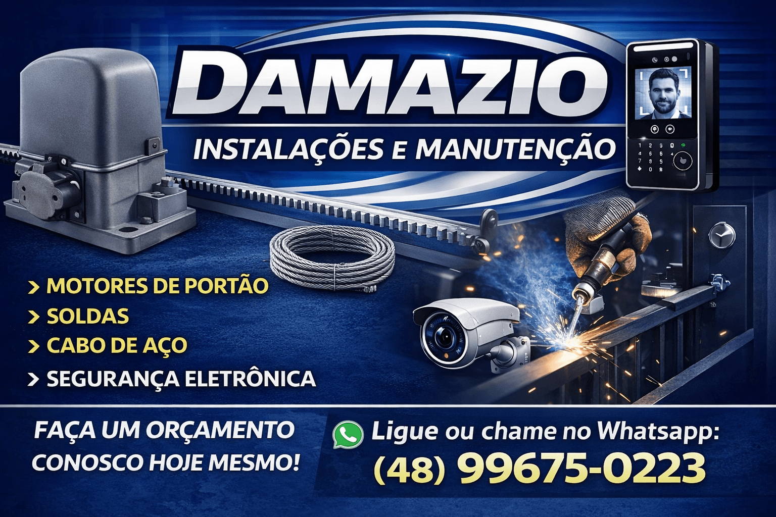 Instalação de motor ou manutenção