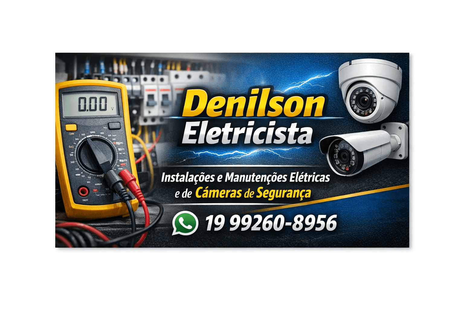 Instalação e manutenção elétrica e de CFTV