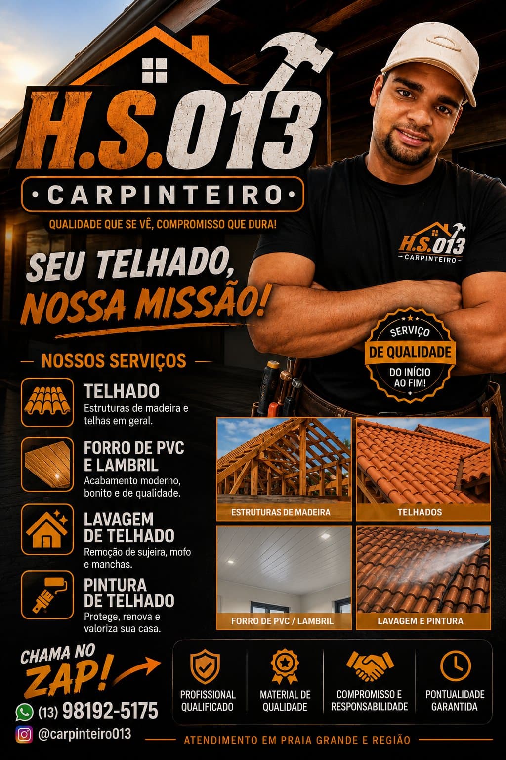Telhadista.forro de PVC.forro de lambril.lavagem e pinturas de telhado
