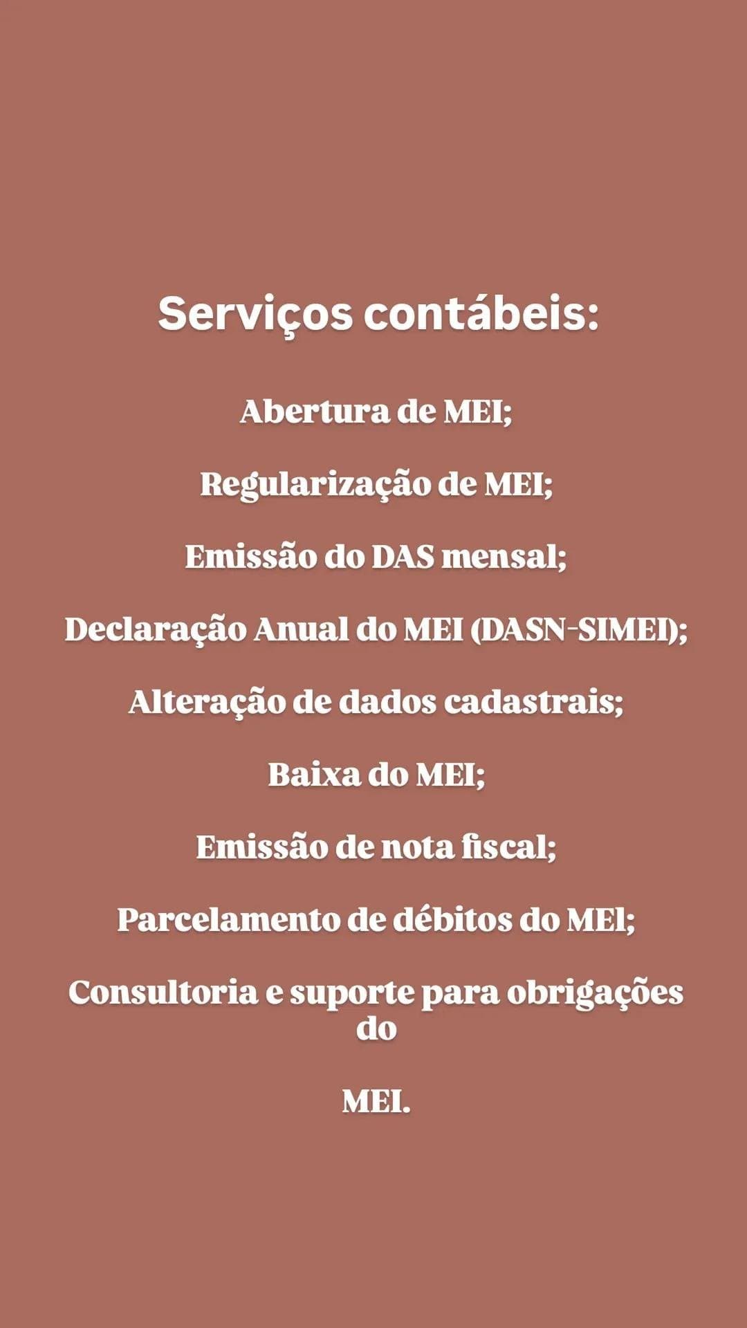 Serviços para MEI