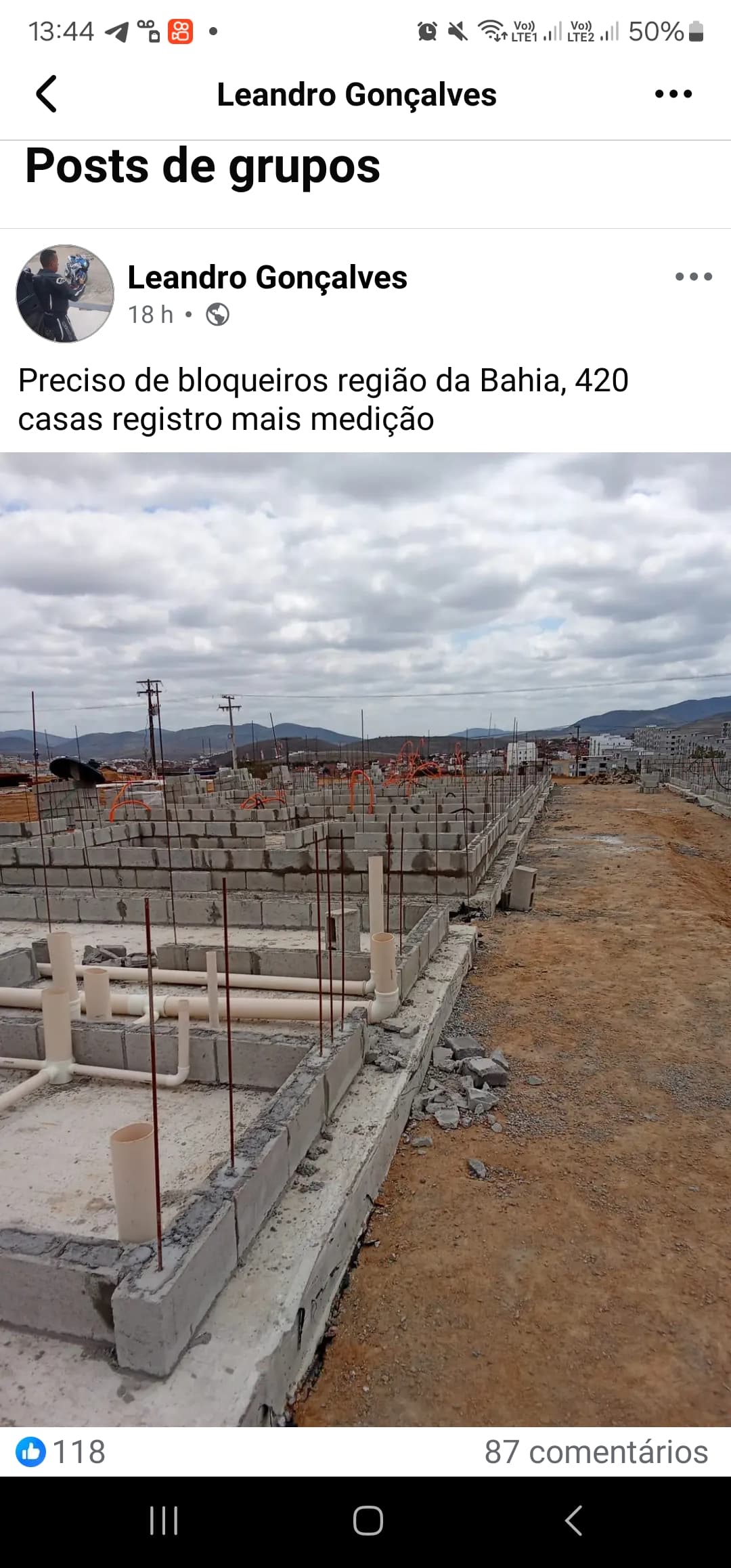 Obras em geral